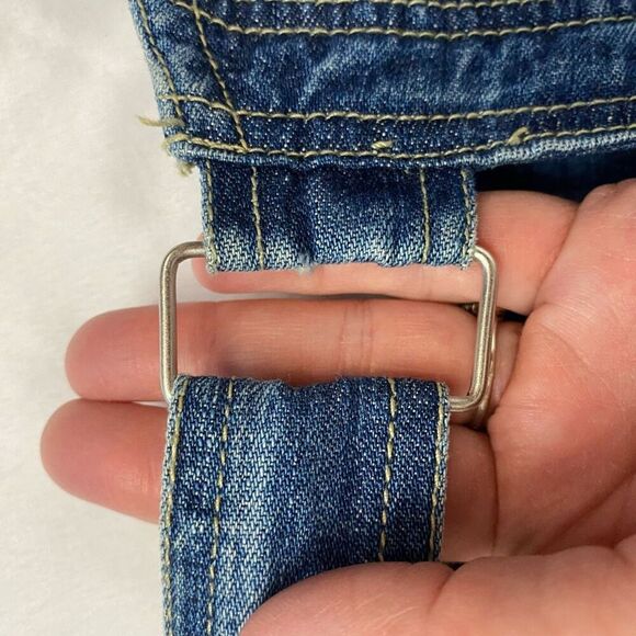 Vintage Overalls Shorts Faded Glory Blue Denim Women’s Size 20W Pocket Front Y2K - Picture 9 of 9